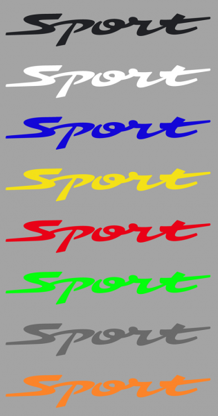 Schriftzug Sport